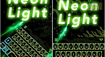 Neon light emoji keyboard skin