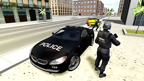 police car driver 3d