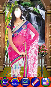 women saree photo suit montage