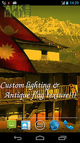 3d nepal flag  live wallpaper