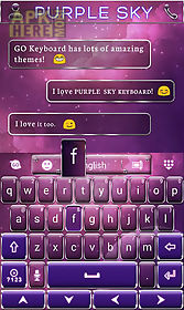 purple sky go keyboard theme