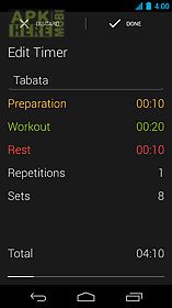 runtastic workout timer app