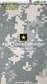 apft calculator w/ score log