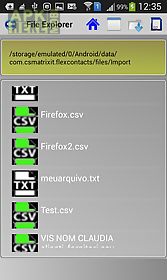 import contactscsv txt xls