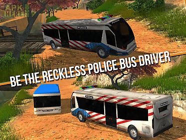 police bus uphill driving