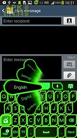 go keyboard green neon theme