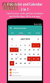 menstrual & ovulation calendar