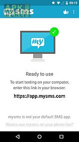 mysms sms text messaging sync
