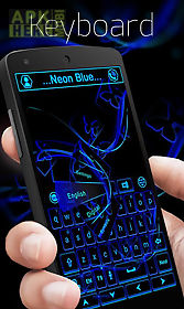 neon blue go keyboard theme