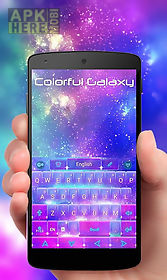 colorful galaxy keyboard theme