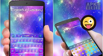 Colorful galaxy keyboard theme