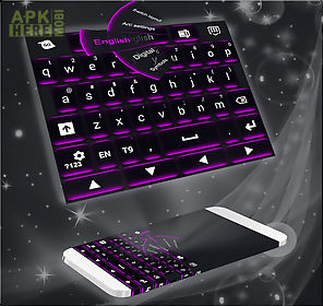 black and purple keyboard
