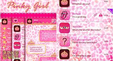 Go sms pinky girl theme
