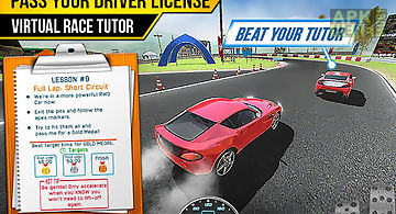 Driving school test car racing