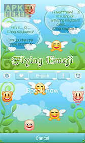 flying emoji go keyboard theme