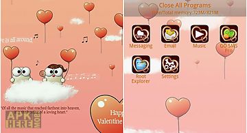 My valentine go launcher theme