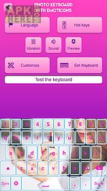 photo keyboard with emoticons