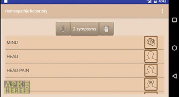 Homeopathic repertorium