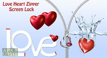 Love heart zipper screen lock