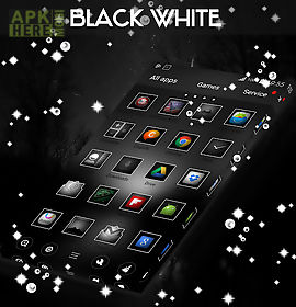 black&white go launcher theme