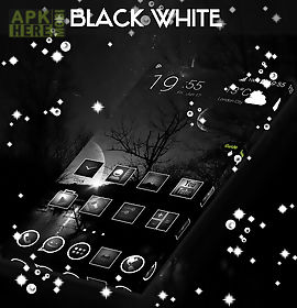 black&white go launcher theme