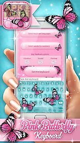 pink butterfly keyboard