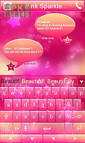 pink sparkle go keyboard theme