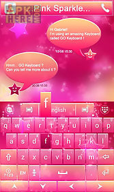 pink sparkle go keyboard theme