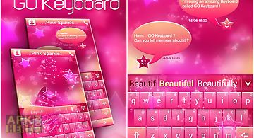 Pink sparkle go keyboard theme