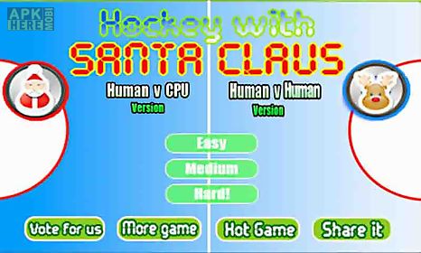 santa claus play glow hockey 2 players - best xmas