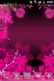 go launcher theme pink flowers