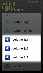 volume widget