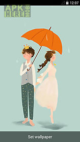 rainy romance live wallpaper
