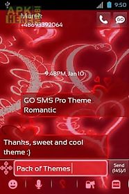 theme romantic for go sms pro