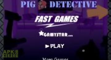 The funny detective pig