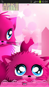 pink cats theme 4 go launcher