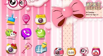 Pinky cat go launcher theme