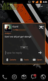 go sms theme orange minimal