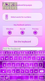 neon purple keyboard theme