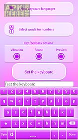 neon purple keyboard theme