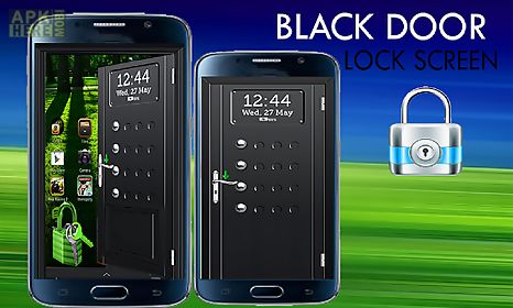 black door screen lock