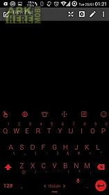 keyboard theme flat black red