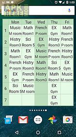 time table with widget