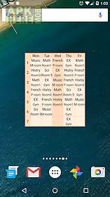 time table with widget