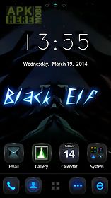 black elf go launcher theme