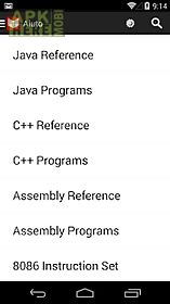 c++, java programs & reference