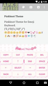 pink knot emoji keyboard theme