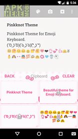 pink knot emoji keyboard theme