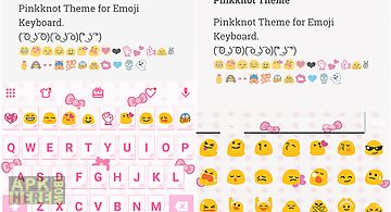 Pink knot emoji keyboard theme
