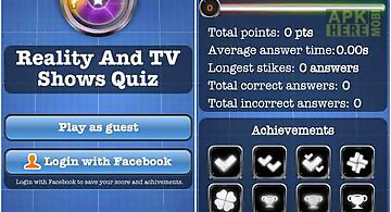 Reality and tv shows quiz free